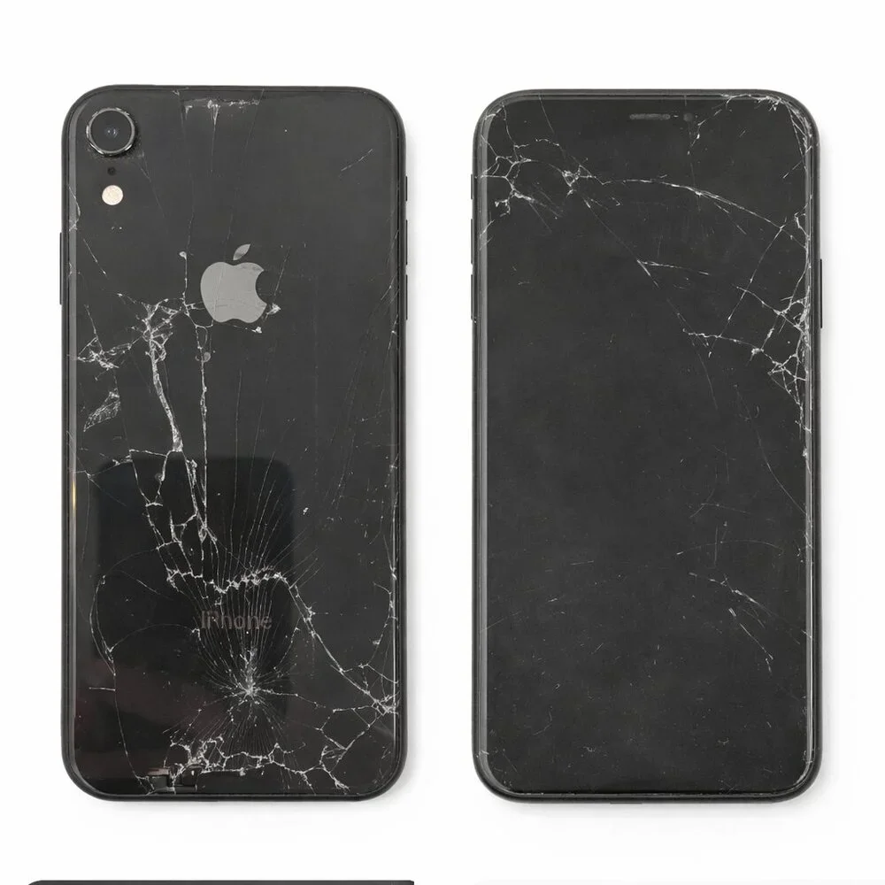 iPhone XR 64GB Black Cracked Screen/Back LCD Issue 80% Battery